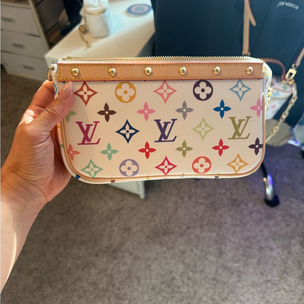 Multi color shoulder Purse